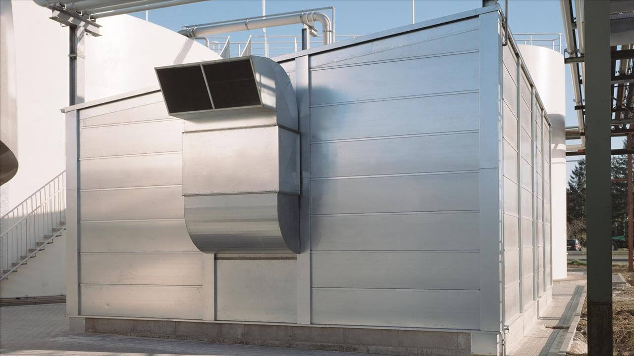 Schallschutzeinhausung der Bohle Isoliertechnik GmbH bei der Zuckerfabrik Jülich